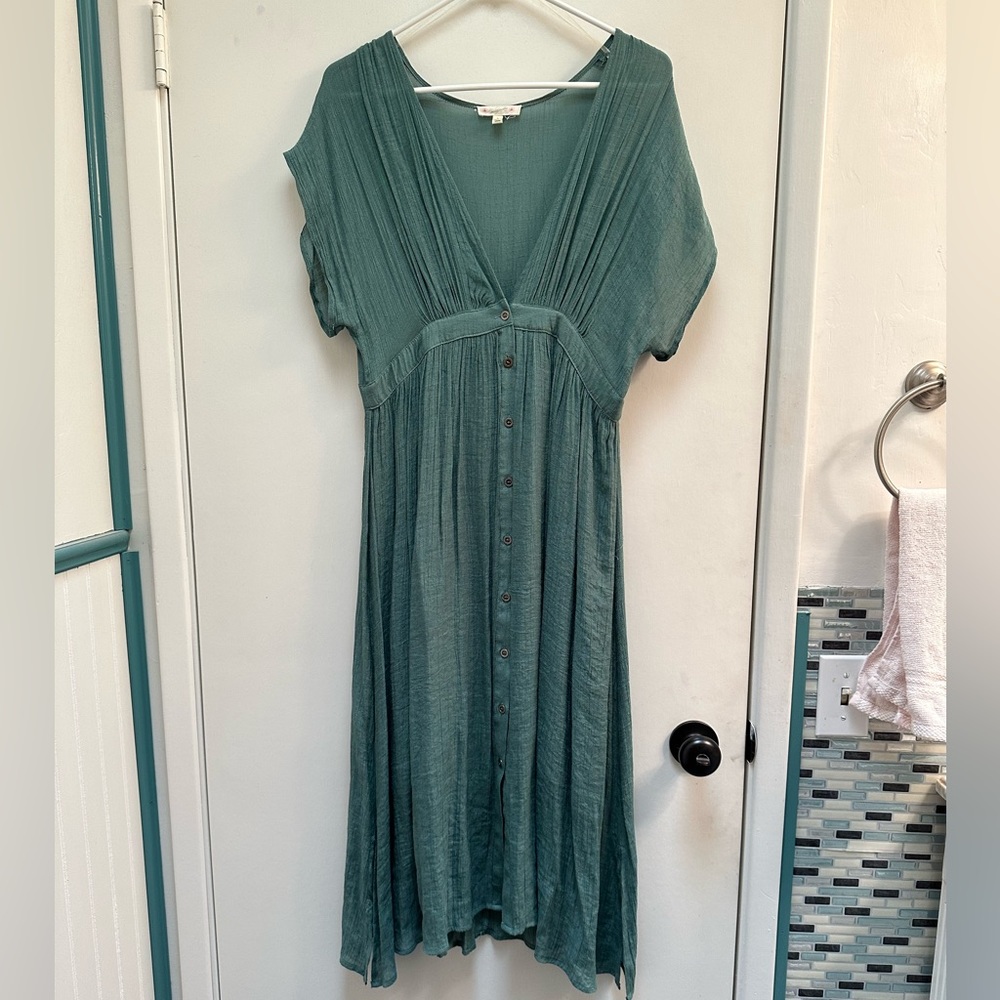 Muted green dress